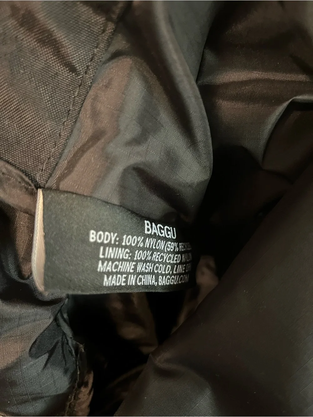BAGGU x Peanuts Snoopy Medium Nylon Backpack Black